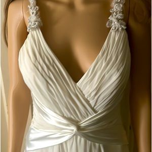Beautiful white wedding gown